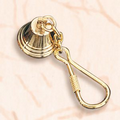 Solid Brass Key Chain Bell w/carabiners